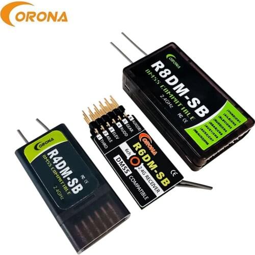 Corona R4DM-SB R6DM-SB R8DM-SB 2.4G Receiver Compatible DMSS JR transmitters such as XG6 XG7 XG8 XG11 XG14