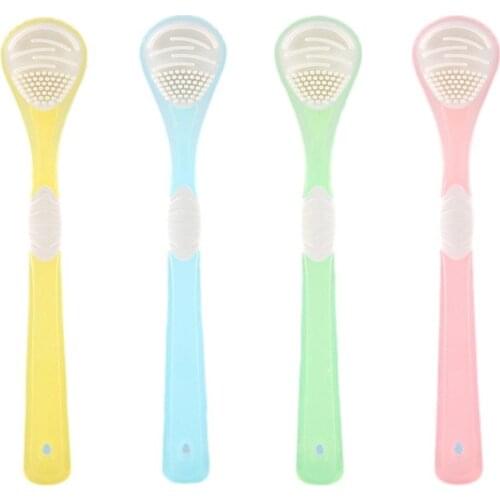Tongue Cleaner Scraper Double Side Tongue Cleaner Brush For Tongue Cleaning Oral Care Tool Silicone Tongue Scraper Toothbrush