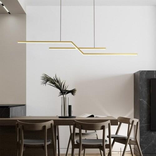 Modern Black&Gold frame Led Pendant Light For Dining Room Living Room Kitchen Acrylic Ceilling Led Pendant Lamp Hanging Lamps
