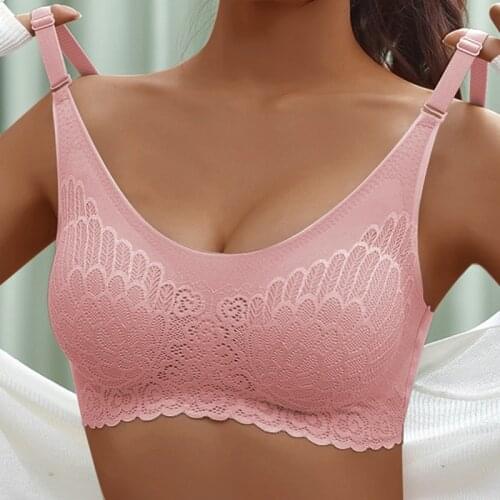 Sports Bra Women Fitness Tops Seamless Yoga Bra Lace Breathable Bralette Solid Gym Running Crop Top Sportswear Push Up Brassiere