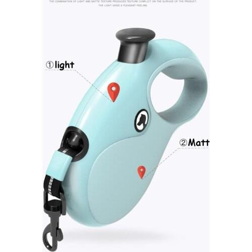 5M Retractable Dog Leash Automatic Extending Pet Walking Leads For Medium Large Dogs Bags Garbage Clean Dispenser 2021