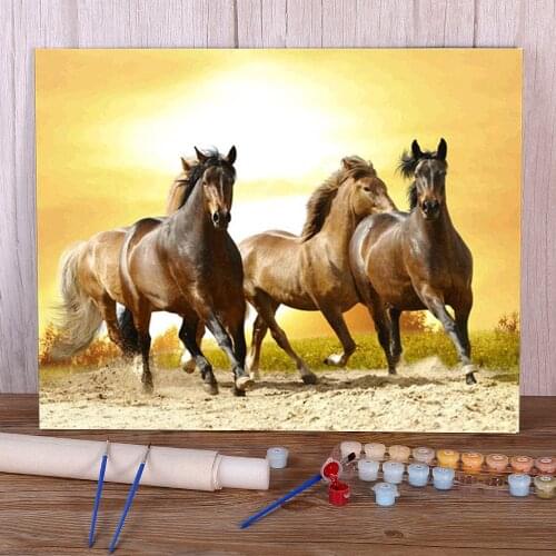 Animal Horse Flower DIY Paint By Numbers Set Acrylic Paints 50*70 Picture By Numbers Photo Home Decor For Adults Art