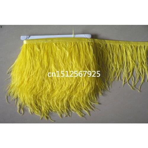 #18 New! Sell high-quality ostrich feather cloth belt, 10 yards long feather cloth belt, feather width 4-6 "/ 10-15cm