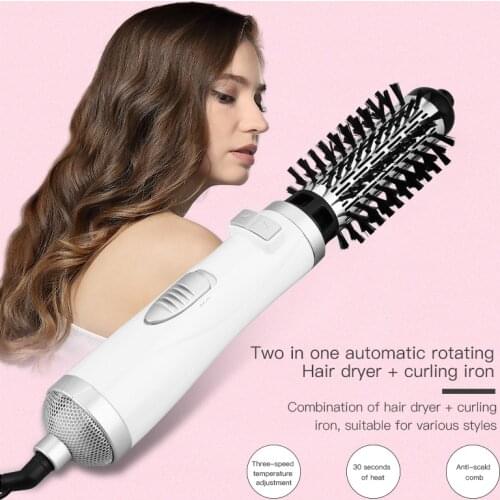 2 in 1 Curler Hairdryer Multi functional Styling Tools Rotational Hair Curling Comb Professional Hair Dryer Brush Blow Dryer
