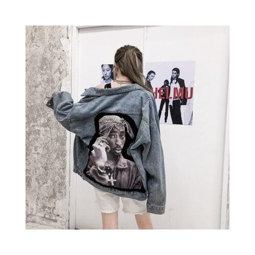 2020 Jacket Denim 2020 Fashion Europe And America Loose Street Hip Hop Free Shipping