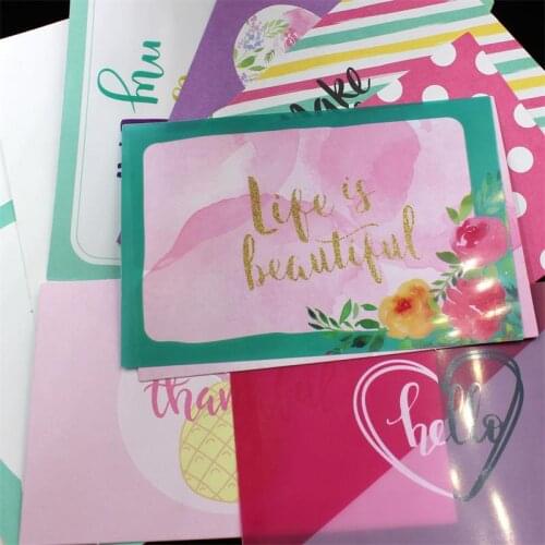 4*6inch Double-side Printed Thankful Paper Pocket Cards for Scrapbooking DIY Projects/Photo Album/Card Making Crafts