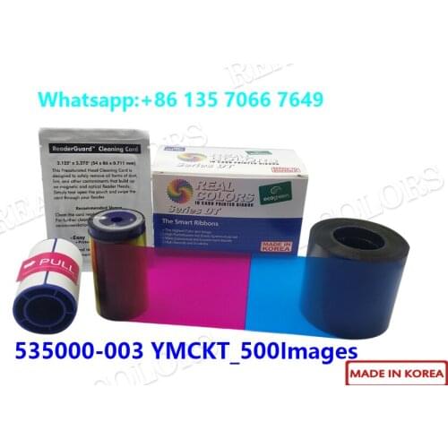 5Pieces Compatible Datacard CD800 Ribbon 535000-003 YMCKT 500 Images Made in Korea
