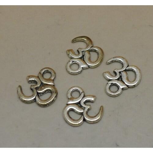 A0400 Wholesale 500pcs Tibet Silver Om Charms Alloy Jewelry Accessories 12x10mm
