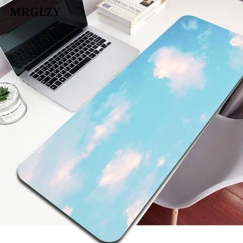 Sky Clouds Large Desk Mats Mouse Pad Gaming Anime Deskpad Office Carpet Table Mat Keyboard Pc Gamer Xxl Pc mousepad anime