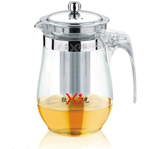 Stainless Steel Teapot Customizable Logo Heat-Resistant Glass Tea Set Scented Teapot Household Gift Cup