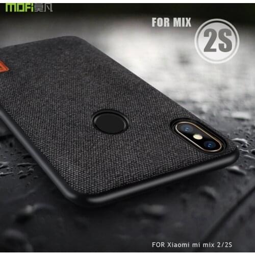 Mi Mix 2S Case MOFi For Xiaomi Mi Mix 2S Case Xiaomi Mi 2 Case Mi Mix2S Back Fabrics Soft Silicone Edge Full Cover Cases 5.99