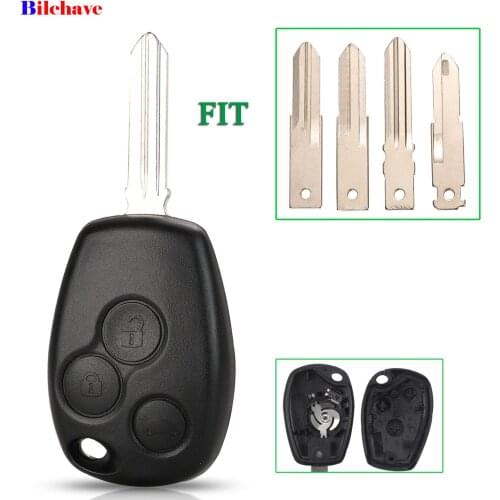 Bilchave 3 Buttons For Renault Megane Modus Espace Laguna Duster Logan DACIA Sandero Fluence Clio Kangoo Remote Key Shell Case