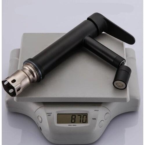 Black Basin Sink Tap Lavatory Sink Faucet Mixer Tap Swivel High Spout for Kitche