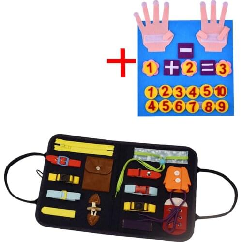 Montessori Toys Busying Board Early Educational Fine Motor Training Self-Care Ability Children Game Preschool Kids Sensory Toy