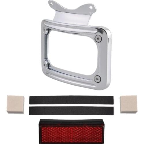 Chrome Motorcycle Rear License Plate Frame Mount Holder License Number Bracket For Harley Softail Street Glide Road Glide