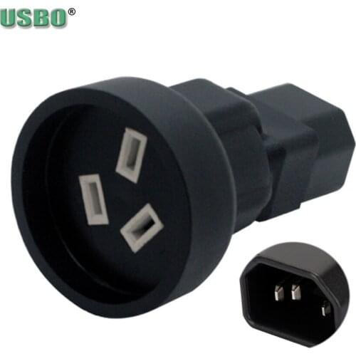 IEC320 10A CE Copper Male C14 to AU New Zealand Australia China UPS PDU Power Rewirable Connector Receptacle Adaptor Socket Plug