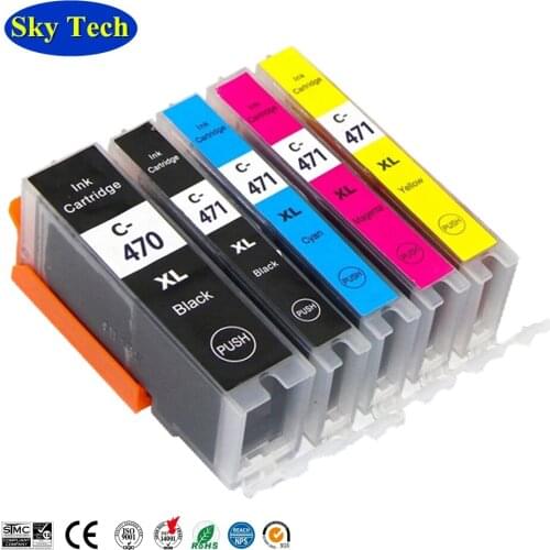 5PK Compatible Ink Cartridges For PGI470 CLI471 PGI-470 CLI-471 , For canon MG5740/MG6840/MG7740/TS5040/TS6040/TS8040/TS9040 etc
