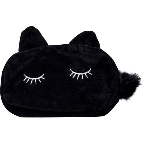 Cosmetic Bag Makeup Pouch Zipper Bag Cartoon Cat Multifunction Purse Travel Cometic Holder Storage Bag