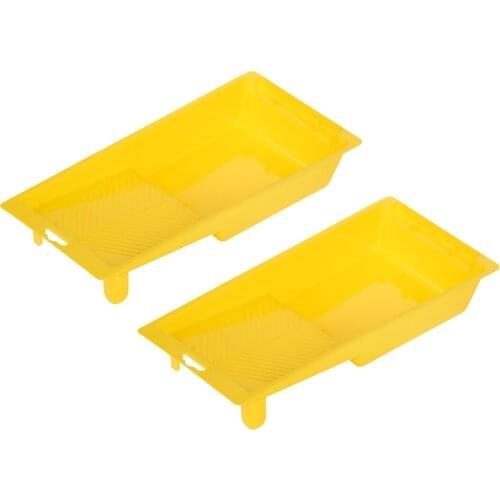 Uxcell 2Pcs 4 Inch PP Paint Roller Tray Built for 4-Inch Roller Brushes Total Size 305x145x42.5mm / 12x5.71x1.67 inch L*W *H