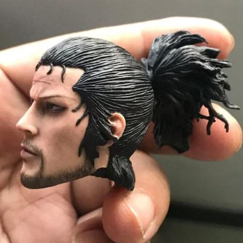 1/6 Scale Male Japanese Samurai Miyamoto Musashi Head Sculpt Model Toys For 12'' Action Figure Body DIY Accessories