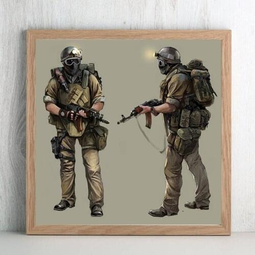 Metro 2033 Stalker Concept Art Poster Canvas Painting Last Light Print Modern Wall Oil HD Pictures For Living Room Home Decor