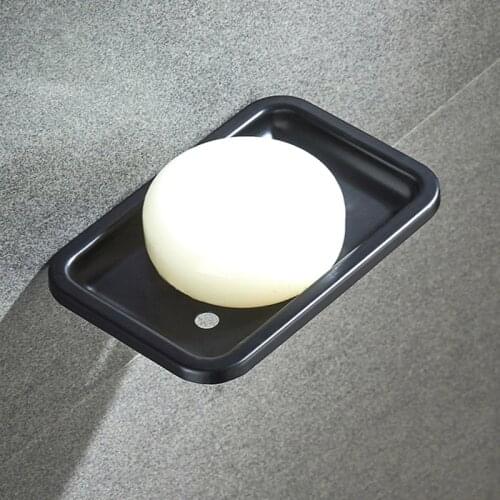 Metal Soap holder container soap dish for kitchen soap base drainage black soap dish with drain water Bathroom shelf sink break