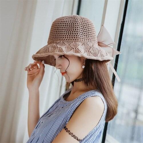 New 2021 Sun Straw Hat Tide Spring and Summer Old Korean Version Sunshade Along The Beach Sunhat