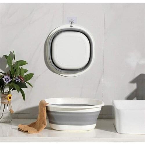 Plastic Folding Basins Portable Wash Basins Folding Kitchen Bathroom Laundry Tub Accessories Travel Folding Wash Basin