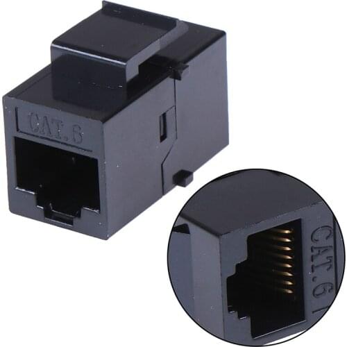 CAT6 Straight Through Network Module RJ45 Connector Information Socket Computer Coupler Cable Adapter Ethernet Keystone Jack
