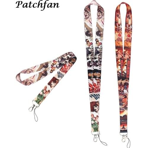 AD196 Patchfan Anime Lanyard for Key Phones USB Flash Drives Keys Keychains ID Card Name Tag Badge Holders Rope