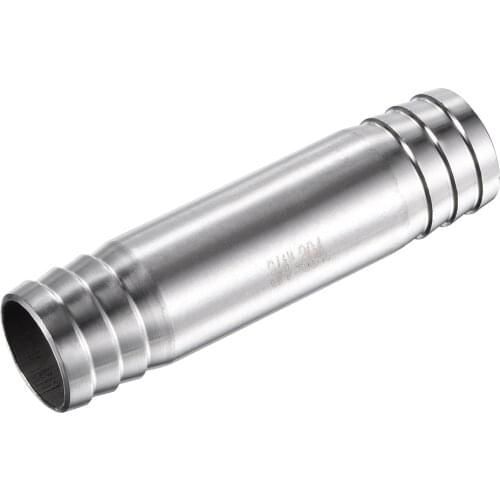 Uxcell Barb Hose Fitting, Polishing 304 Stainless Steel Straight Coupler Quick Connector Adapter for Water Fuel Air Oil