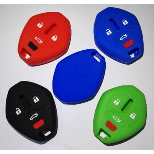 4 Colors Silicone Key Holder Cover Head For MITSUBISHI Galant Lancer MIRAGE Eclipse Endeavor 4 Buttons Key Protector