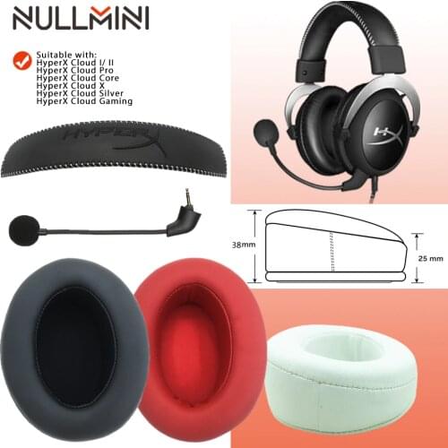 NullMini Replacement Earpads for HyperX Cloud I/ II, Cloud Core,Cloud Silver,Cloud Alpha,Cloud Pro,Cloud X,Cloud Gaming Headset