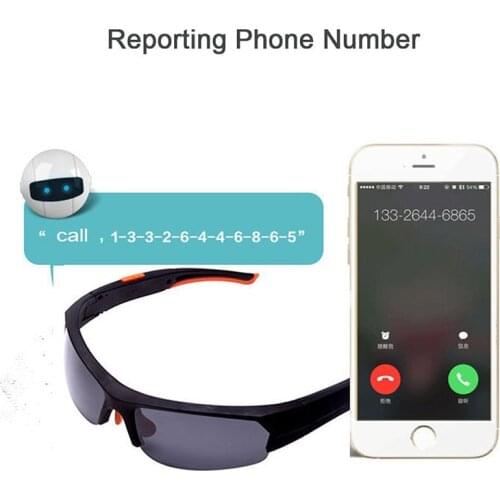 Bluetooth Sports Camera Sunglasses with Headset HD 1080P Smart Mini Camcorder Glasses Music Player Built-in 32G Memory