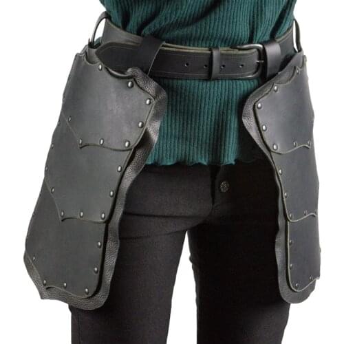 Medieval LARP Faulds Tasset Viking Waist Hip Protection Leather War Battle Skirt Leg Thigh Armor Elf Knight Costume Belt Tassets