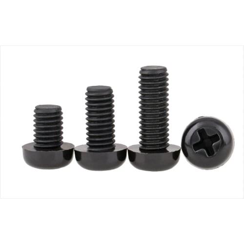 Gb818pm black white round head cross pan head screw nylon plastic screw m2-m8 50PCS