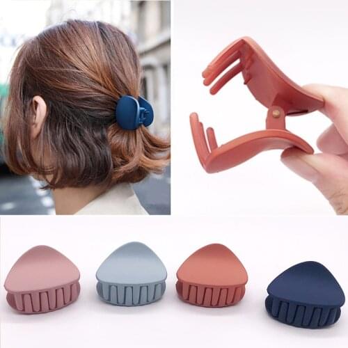 Colour Plastic Hair Claw Fashion Women geometric Crab Clamp Hairgrip Plastic Hair Clip Claw Women temperament headdress