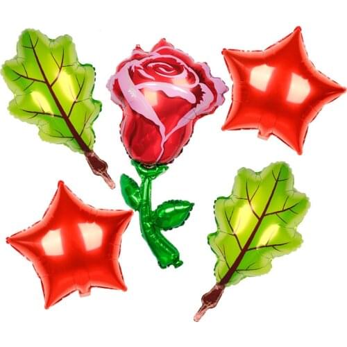 1 Set Sunflower Aluminum Foil Balloons Romantic Valentines Day Engagement Wedding Anniversary Event Decoration Helium Globos