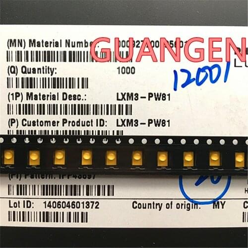 20PCS High power 3W Warm white 3.2V 2700K High color rendering CRI85 4.49*3.05*1.98MM 4530 LXM3-PW81 LED Light Beads Lamp