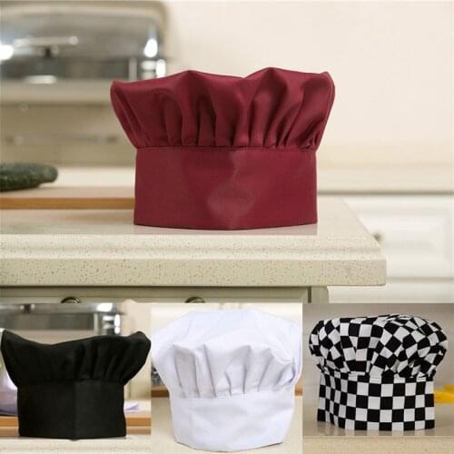 2020 Men Kitchen Baker Chef Cook Elastic Adjustable Cap Hat Catering New Comfortable Adult Cotton Blend Brand New