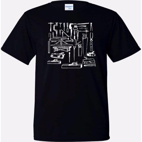 2019 New Design Customized Tee shirt wood Worker Tools Carpenter Moisture Wicking Workout Black slim Fit T-Shirt