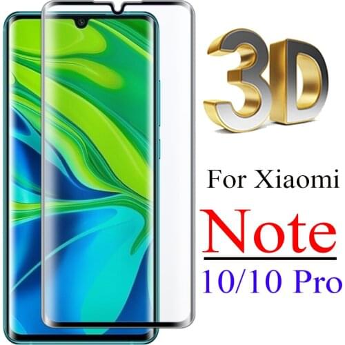 3D For Xiaomi mi note 10 Pro Tempered Glass Film Protector xiami xiomi note10 10Pro note10pro not Front Screen Protective glas