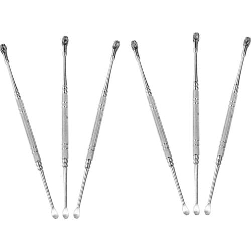 6X Stainless Steel Earwax Removal Tools Ear Pick Digging Ear Scoop Spirals