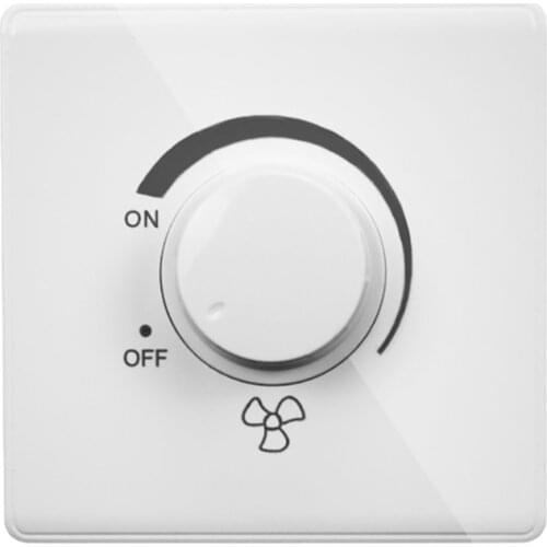 86 Type Ceiling Fan Adjustment Stepless Speed Controller Wall Dimmer Switch 220V 10A