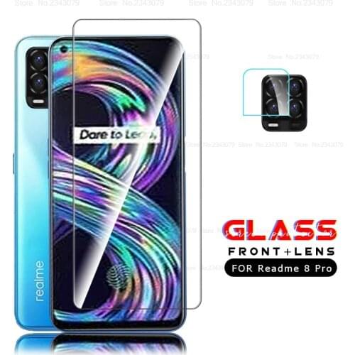 2-in-1 for realme8 pro protective glass for realme 8 pro realmi realmey 8pro screen protector on realme8pro safety glass film