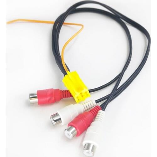 Biurlink Mini 6Pin ISO Adapter Aux Line Out 4 Chinch Kabel 4RCA Plug