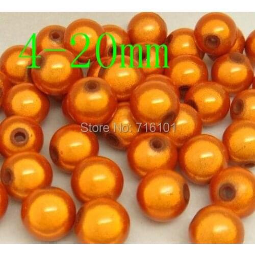 Wholesale Orange Acrylic Bubblegum Chunky Miracle Beads 4/6/8/10/12/14/16/18/20mm For Fashion Jewelry Making