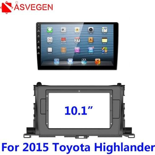 Asvegen Car CD Stereo Radio Facia Fascia Fitting Kit Adaptor Surround Panel Plate For 2015 Toyota Highlander