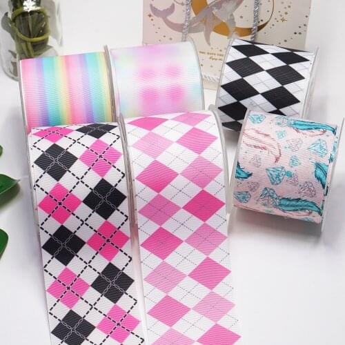 Back To School Ribbon 3 Inch 75 MM Cartoon Printed Grosgrain Ribbons For Bows Craft Suppliers 52108