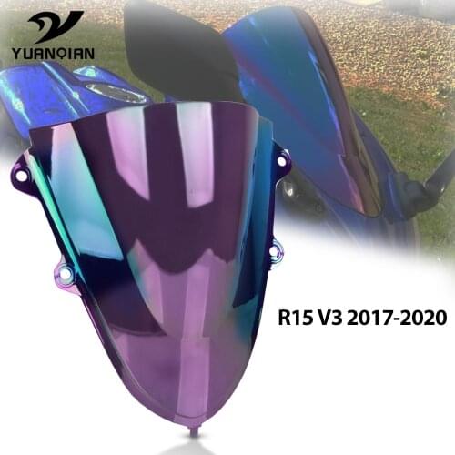 For YAMAHA YZF-R15 YZFR15 v3 v3.0 2017 2018 2019 2020 Motorcycle Accessories Screen Sport Racing Windshield Fairing Windscreen